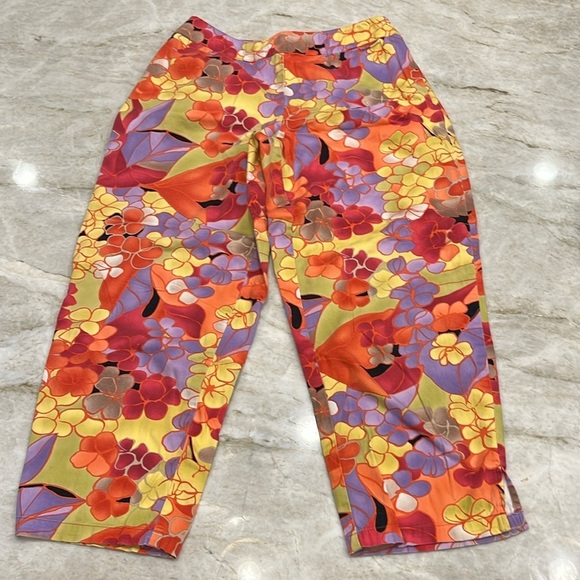 Talbots Tropical Print Culottes | Multicolor | Size 6 - Picture 1 of 10